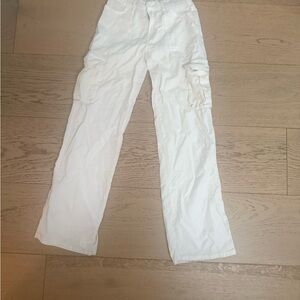Juniors Off White Wide Leg Comfy Pants